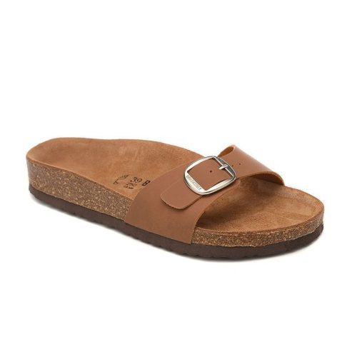5A Madrid Big Buckle Slip-On Sandals