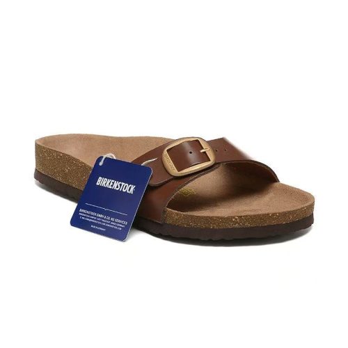 5A Madrid Big Buckle Slip-On Sandals