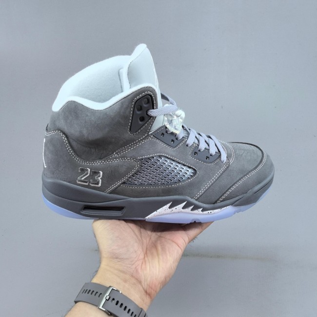 Mirror Air Jordan 5 Retro Wolf Grey Basketball Shoes