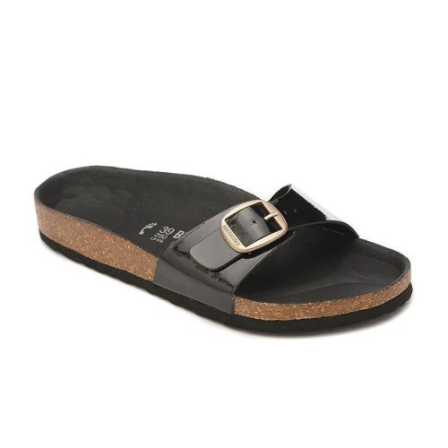 5A Madrid Big Buckle Slip-On Sandals