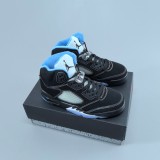 Mirror Air Jordan 5 Retro Black University Blue Basketball Shoes