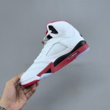 Mirror Air Jordan 5 Retro Fire Red Black Tongue Basketball Shoes