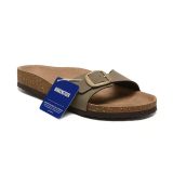 5A Madrid Big Buckle Slip-On Sandals
