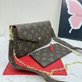 5A Pochette Félicie Monogram Canvas 3-in-1 Chain Bag Crossbody Clutch