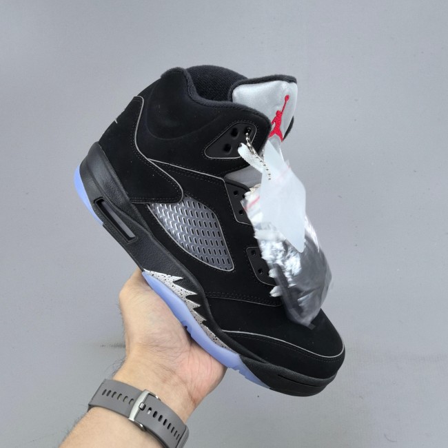 Mirror Air Jordan 5 Retro Black Metallic Reimagined Basketball Shoes