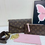 5A Pochette Félicie Monogram Canvas 3-in-1 Chain Bag Crossbody Clutch