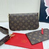 5A Pochette Félicie Monogram Canvas 3-in-1 Chain Bag Crossbody Clutch
