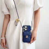 5A Denim iPhone Case with Chain Strap