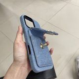 5A Denim iPhone Case with Chain Strap