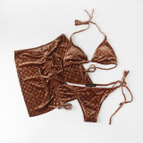 5A Women's Velvet Bikini Set