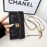 5A Denim Flip iPhone Case with Chain Strap