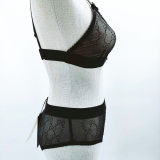 Women's Split Swimsuit Bikini Black GU668