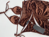 Women's Velvet Bikini Set GU35