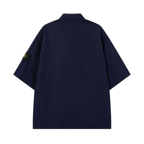 5A Comfort-Fit Short-Sleeve Shirt with Dual Chest Pockets 082