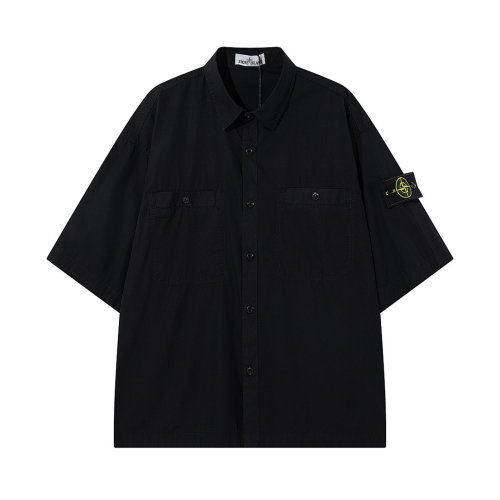 5A Comfort-Fit Short-Sleeve Shirt with Dual Chest Pockets 082