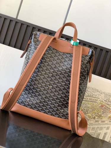 Original Cisalpin Classic Goyardine Canvas Backpack