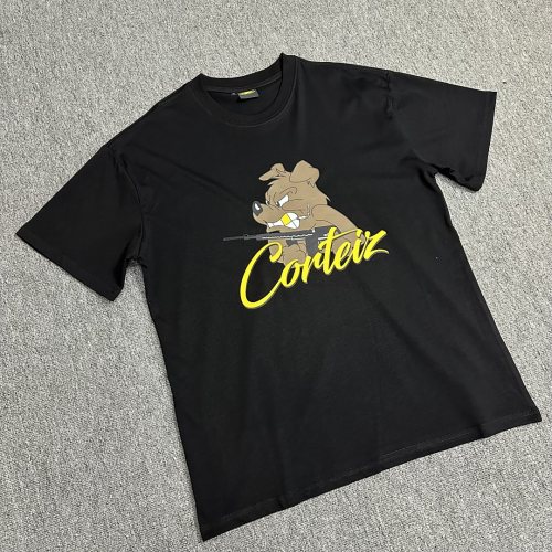 5A Unisex Dog Graphic T-shirt Black 3109