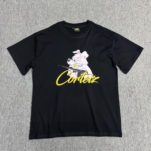 5A Unisex Dog Graphic T-shirt Black 3109