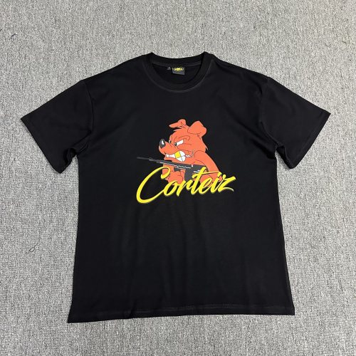 5A Unisex Dog Graphic T-shirt Black 3109