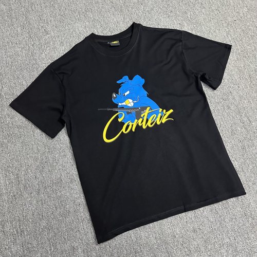 5A Unisex Dog Graphic T-shirt Black 3109