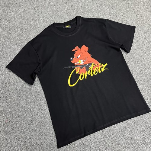 5A Unisex Dog Graphic T-shirt Black 3109