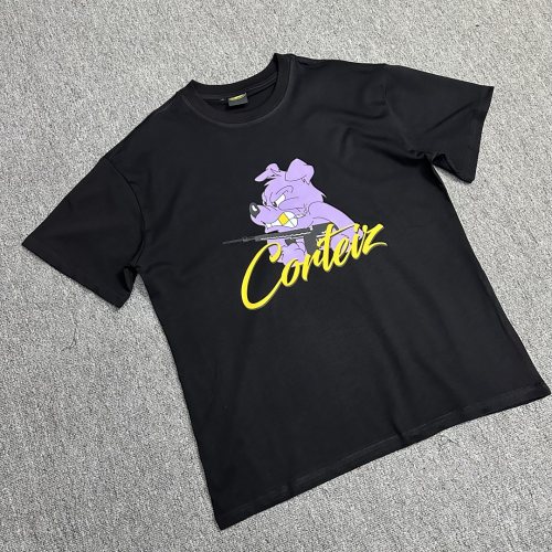 5A Unisex Dog Graphic T-shirt Black 3109
