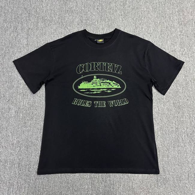 5A Reflective Alcatraz Rules The World Tee Black 3102