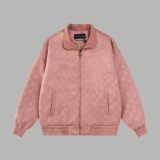 Original Men Monogram Debossed Suede Leather Tracksuit Jacket