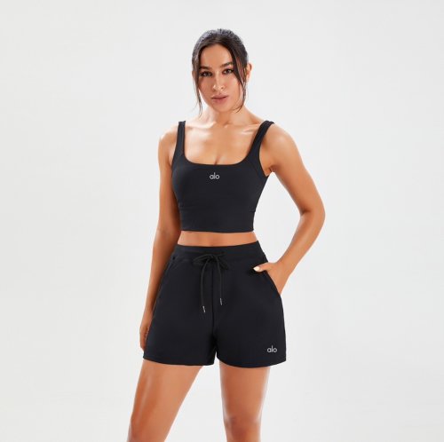 5A Women Sports Bra High-Waist Drawstring Shorts Set 5109
