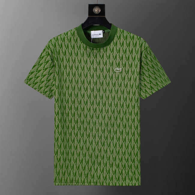 5A Classic Diamond Pattern Cotton Crew Neck Short Sleeve T-Shirt