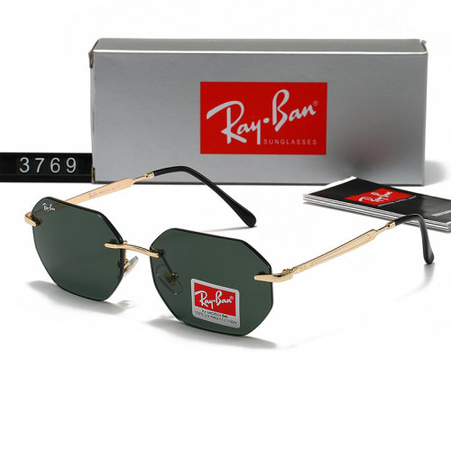 5A Rimless Hexagonal Polarized Sunglasses 3769