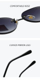 5A Minimalist Oval Polarized Sunglasses 3767