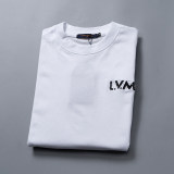 5A Men's Embroidered Logo Cotton Crew Neck Short Sleeve T-Shirt