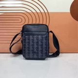 5A Monogram Print Vertical Flat Crossbody Bag
