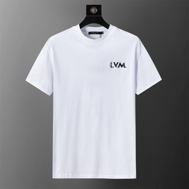 5A Men's Embroidered Logo Cotton Crew Neck Short Sleeve T-Shirt