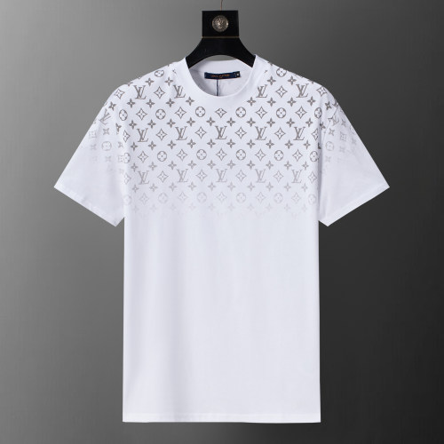 5A Men's Cotton Gradient Monogram Print Short Sleeve T-Shirt