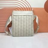 5A Men's Monogram Print Large Vertical Flat Crossbody Bag