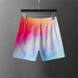 5A Men's Tri-Color Gradient Swim Shorts Beach Shorts