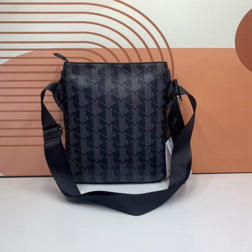5A Men's Monogram Print Large Vertical Flat Crossbody Bag