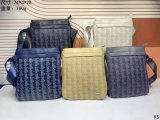 5A Men's Monogram Print Large Vertical Flat Crossbody Bag