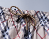 5A Men's Classic Check Swim Shorts Quick-Dry Beach Shorts