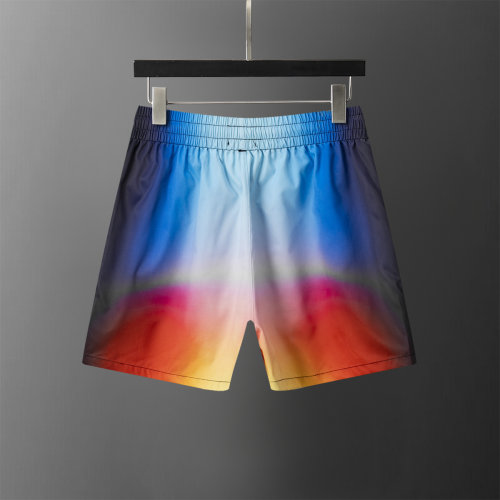 5A Men's Tri-Color Gradient Swim Shorts Beach Shorts
