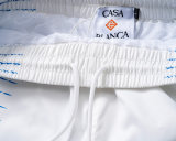 5A Men's White Geometric Print Swim Shorts Beach Shorts