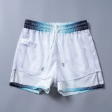 5A Men's Gradient Print Swim Shorts Drawstring Beach Shorts