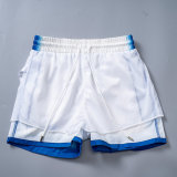5A Men's Blue-to-White Spray Gradient Swim Shorts Beach Shorts