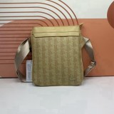 5A Men's Monogram Print Large Vertical Flat Crossbody Bag