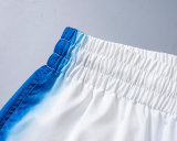 5A Men's Blue-to-White Spray Gradient Swim Shorts Beach Shorts