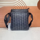 5A Men's Monogram Print Large Vertical Flat Crossbody Bag