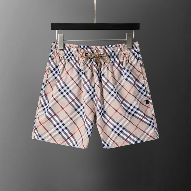 5A Men's Classic Check Swim Shorts Quick-Dry Beach Shorts
