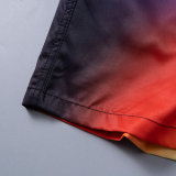 5A Men's Tri-Color Gradient Swim Shorts Beach Shorts